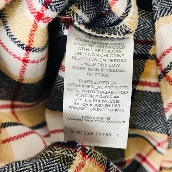 New! Boys Flannel Plaid Button Down Shirt Lime Green Shirt Bundle Set Small - Picture 6 of 10